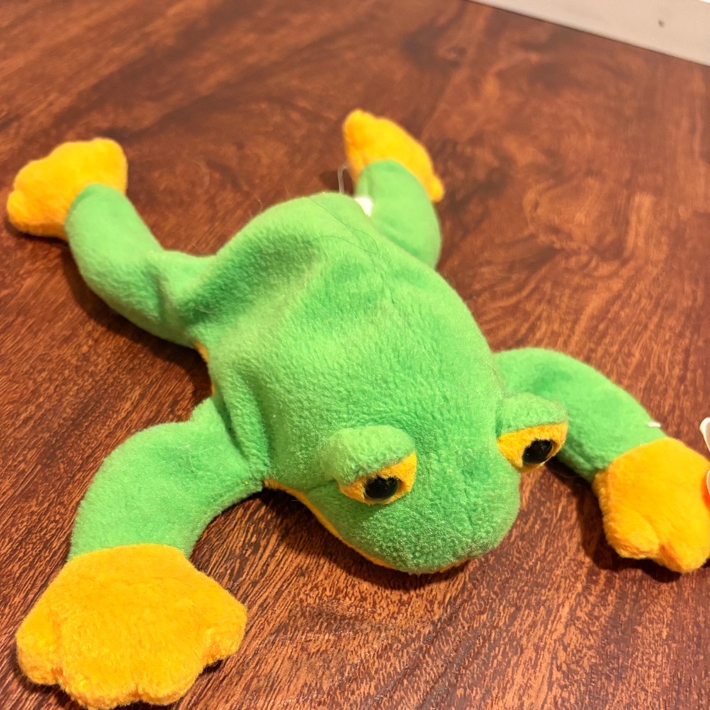 Rare Retired Original 1997 Beanie Baby Smoochy The Frog 🐸 Collectible!!! - Picture 2 of 7